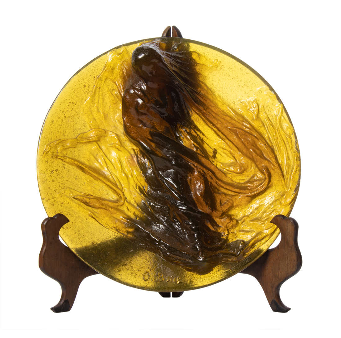 A DAUM PATE DE VERRE GLASS RELIEF