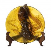 A DAUM PATE DE VERRE GLASS REL