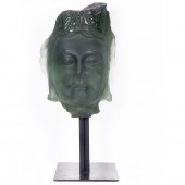 A DAUM PATE DE VERRE GLASS HEA