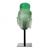 A DAUM PATE DE VERRE GLASS HEA