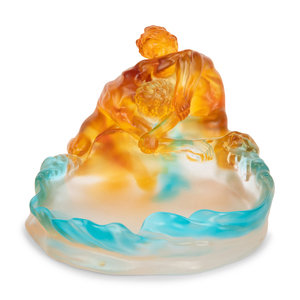 A Daum Pate-de-Verre Vide Poche