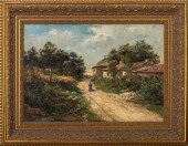 A. DE CARME LANDSCAPE OIL ON C