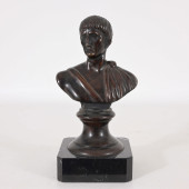A DE LUCA SIGNED BRONZE BUST<b