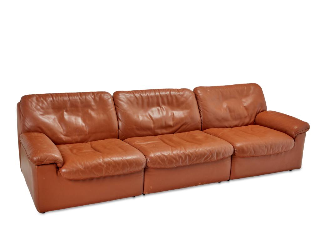 A DE SEDE DS 63 LEATHER SOFA FOR