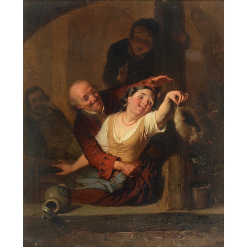 A De Wolde, mid-19th c - The Tease,
