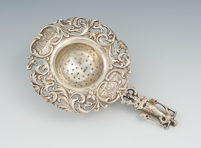A Decorative German Silver Tea