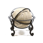 A DECORATIVE STONE AND STEEL A