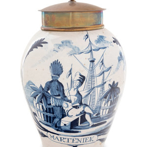 A Delft Blue and White Tobacco