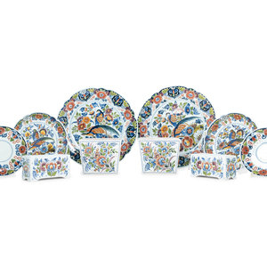 A Delft Polychrome Decorated