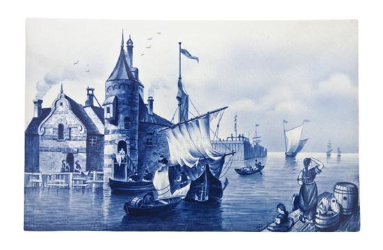 A Delft Porcelain Plaque of