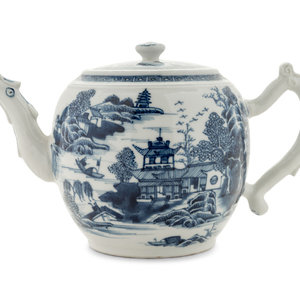 A Delft Porcelain Teapot  19th