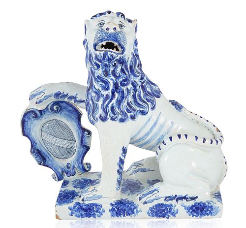 A DELFT STYLE BLUE AND WHITE