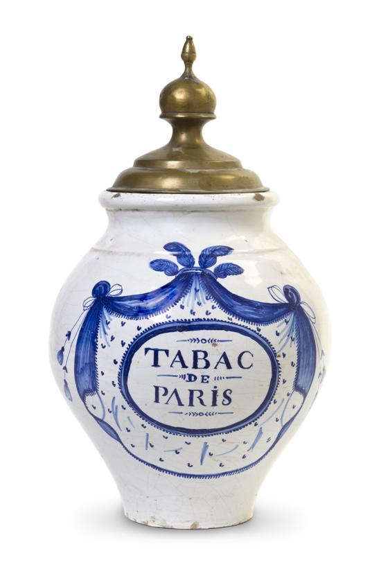 *A Delft Tobacco Jar of ovoid