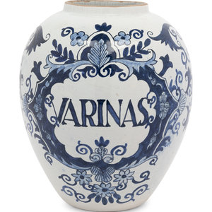 A Delftware Tobacco Jar 19th