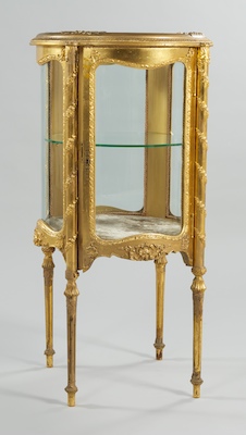 A Delicate Antique Gilt Vitrine The