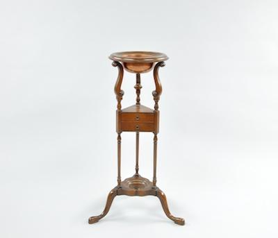 A Delicate Wood Planter with Copper