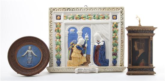 A Della Robbia Style Ceramic Relief