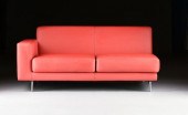 A DELLAROBBIA RED LEATHER UPHO