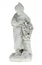 A DERBY BISCUIT FIGURE OF SUMM
