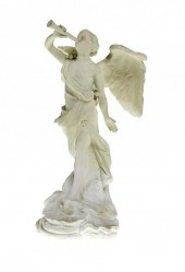A DERBY BISCUIT FIGURE OF FAME