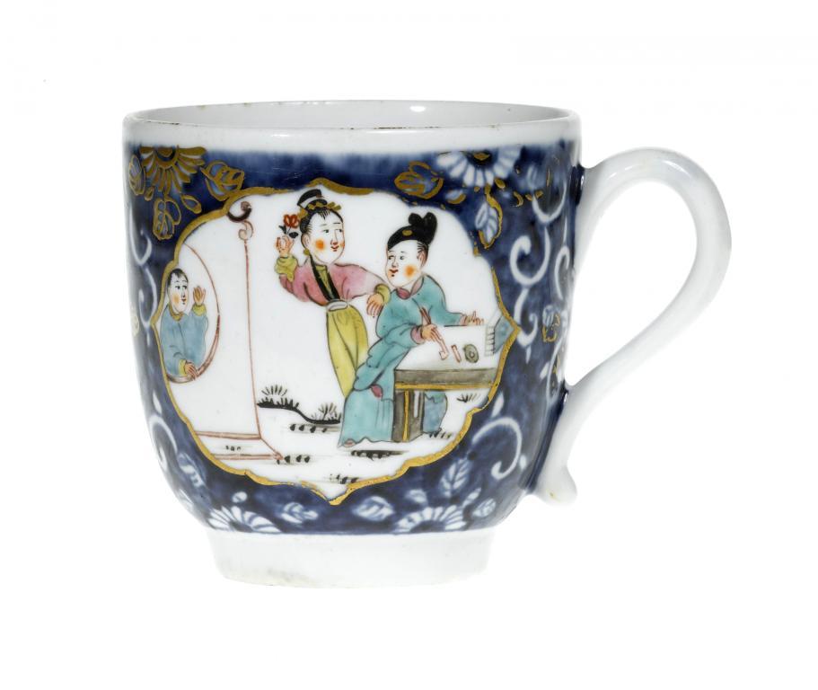 A DERBY COFFEE CUP painted in