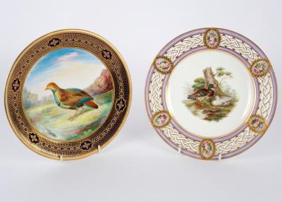 A Derby Crown cabinet plate painted