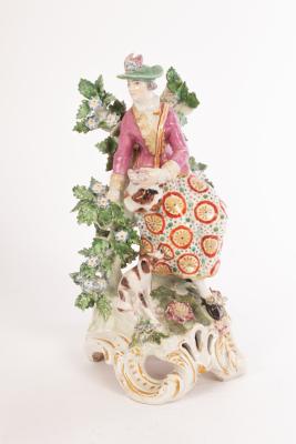 A Derby figure of a huntress,