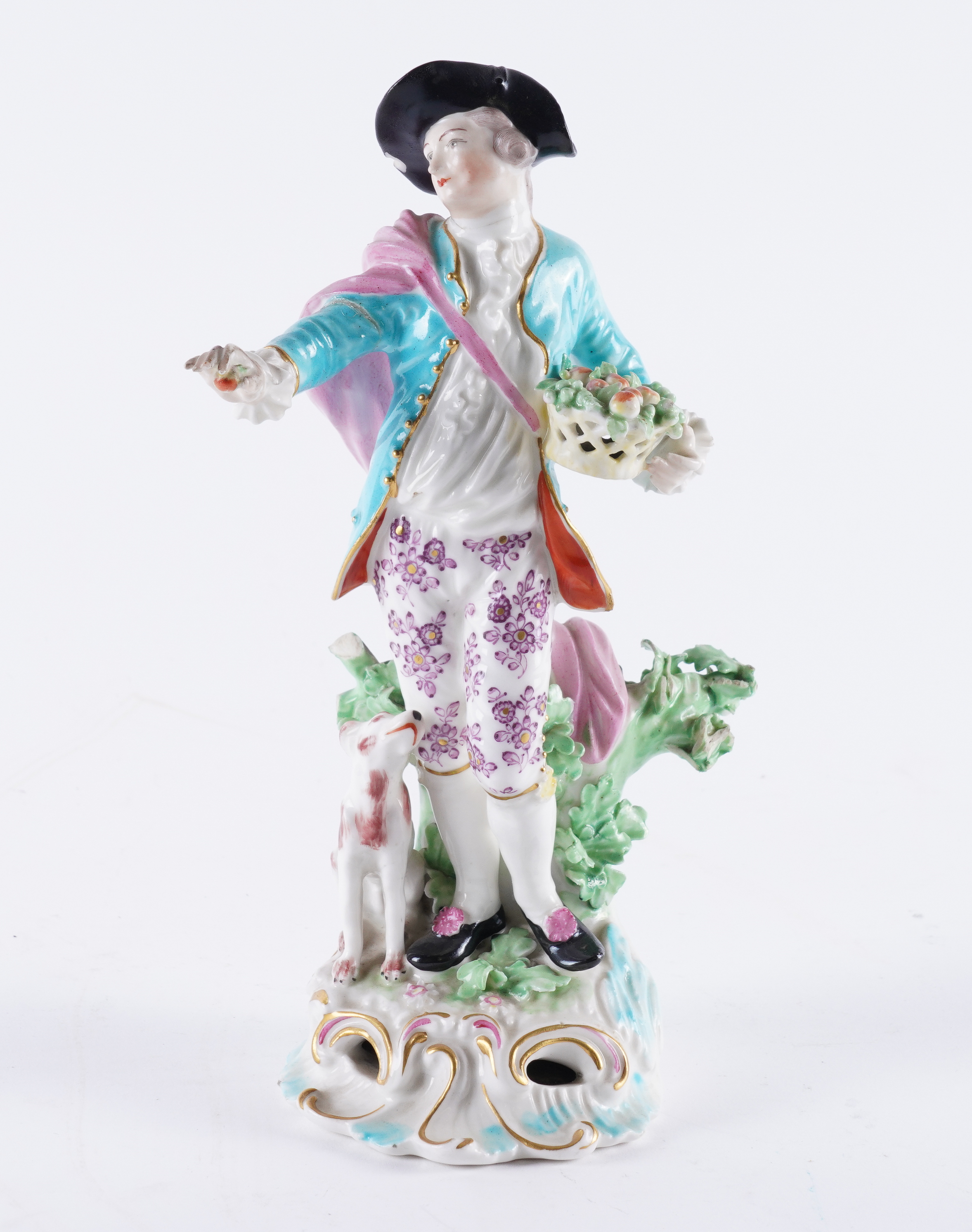 A DERBY FIGURE OF A DRESDEN