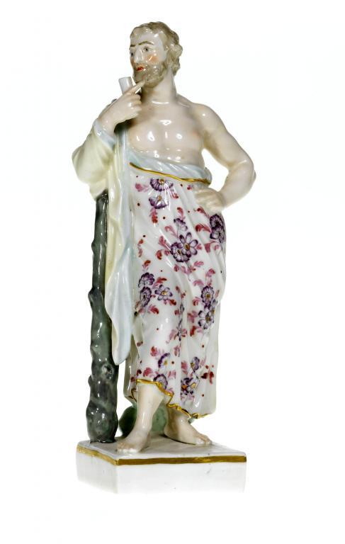 A DERBY FIGURE OF AESCULAPIUS the
