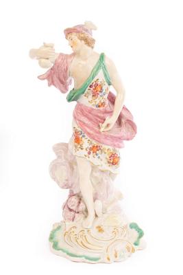 A Derby figure of Mercury, modelled