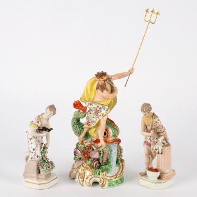 A Derby figure of Neptune, circa