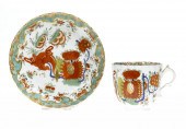 A DERBY FLUTED COFFEE CUP AND