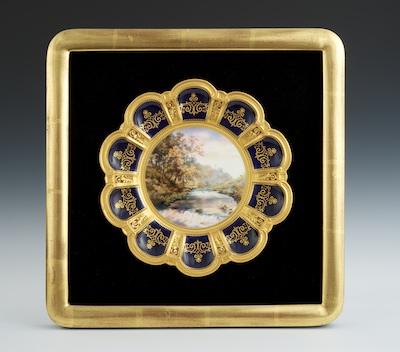 A Derby Hand Painted Scenic Plate