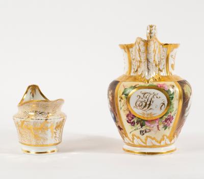 A Derby jug, circa 1820, painted