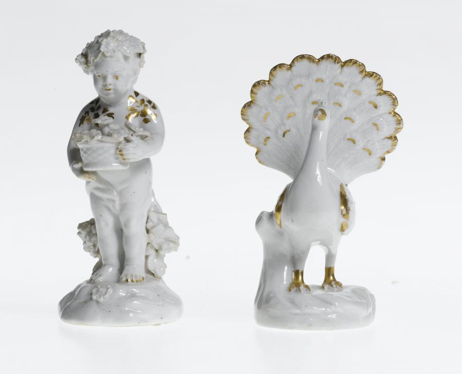 A DERBY MODEL OF PEACOCK with