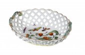 A DERBY OVAL RETICULATED BASKE