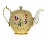 A DERBY OVOID TEAPOT AND COVER
