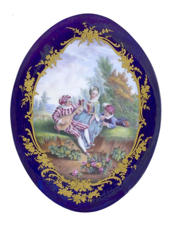 A DERBY PLAQUE painted by John