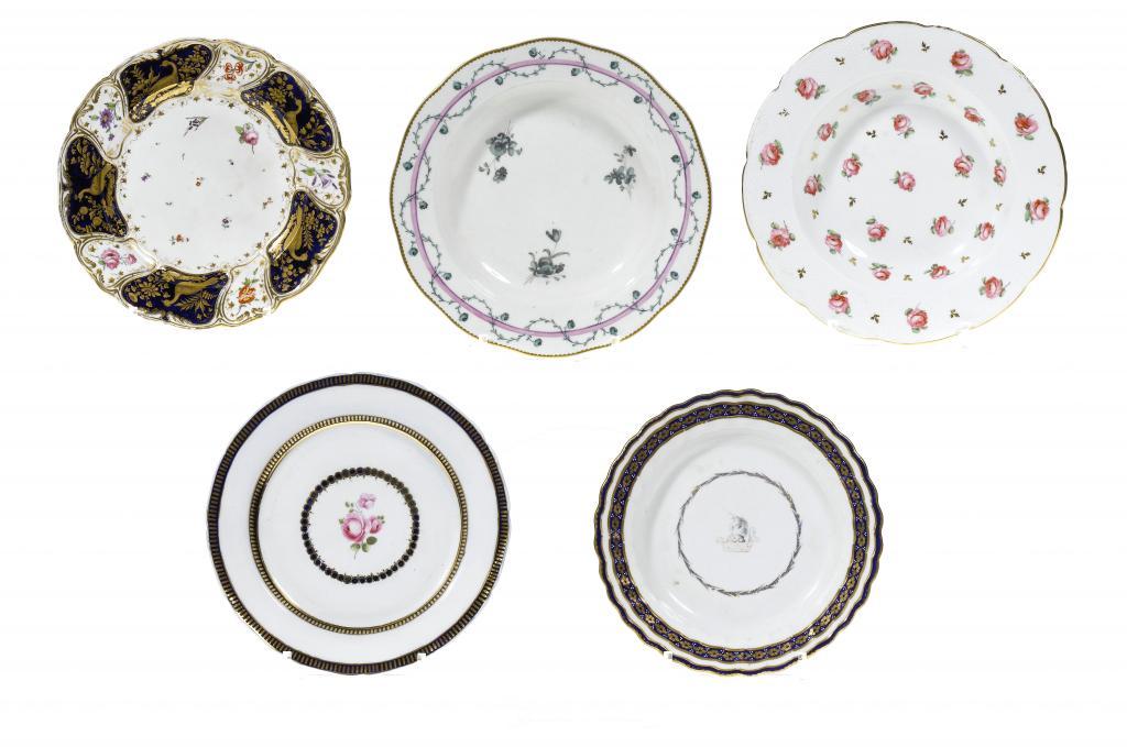 A DERBY PLATE painted with