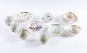 A DERBY PORCELAIN FLUTED TRIO
