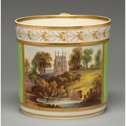 A Derby porter mug, c1820, painted,