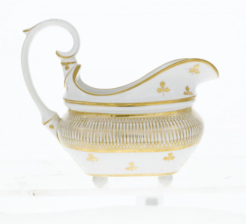 A DERBY SILVER SHAPED CREAM JUG