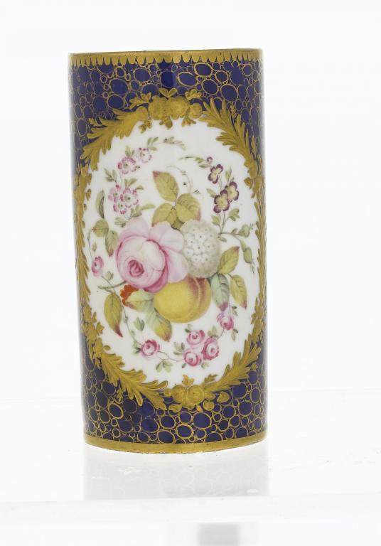 A DERBY SPILL VASE finely painted