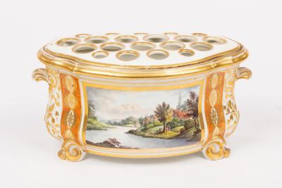 A Derby topographical bough pot and