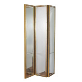 A DESIGNER GILTWOOD THREE PANE