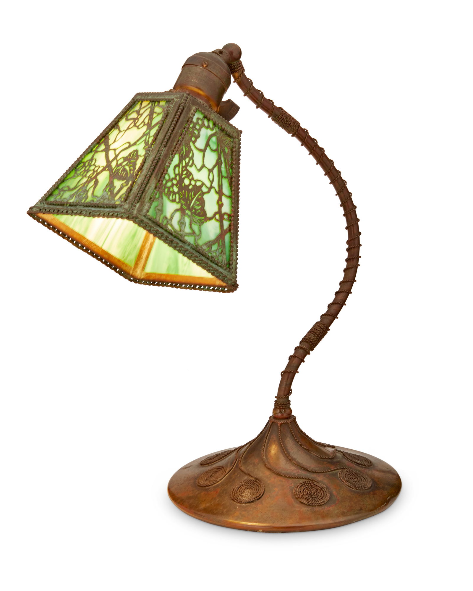 A DESK LAMP ATTRIBUTED TO RIVIERE