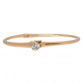 A DIAMOND AND 14K GOLD BANGLE