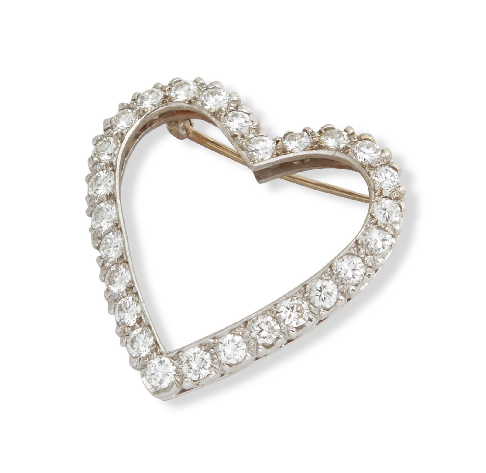 A DIAMOND AND 14K WHITE GOLD