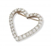 A DIAMOND AND 14K WHITE GOLD B