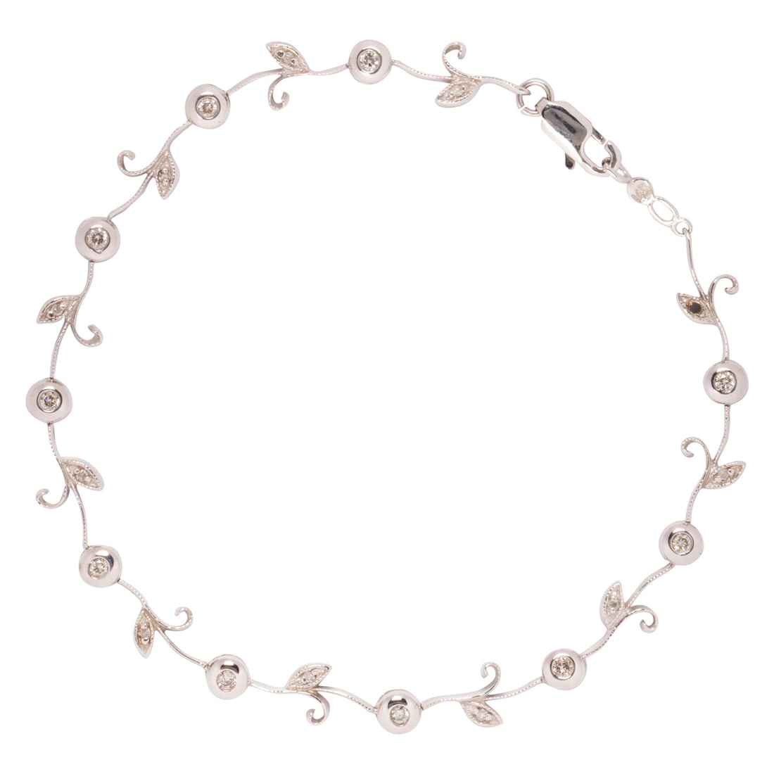 A DIAMOND AND 14K WHITE GOLD